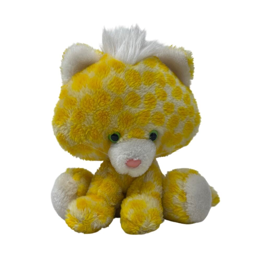 Applause Kirsten Yellow Kitty Cat Plush‎ Vintage 1981 Spotted Seated Leopard
